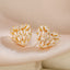 Heart Baguette Cubic Zirconia 18K Gold Anti Tarnish Stud Earring Bulk