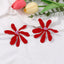 Floral Flower Leaf Red White Dangler Earring For Women Bulk