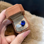Dual Drop Solitaire CZ Silver Red Green Blue Anti Tarnish Ring Bulk