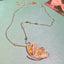 Butterfly 18K Gold Brown CZ Anti Tarnish Pendant Chain Necklace Bulk