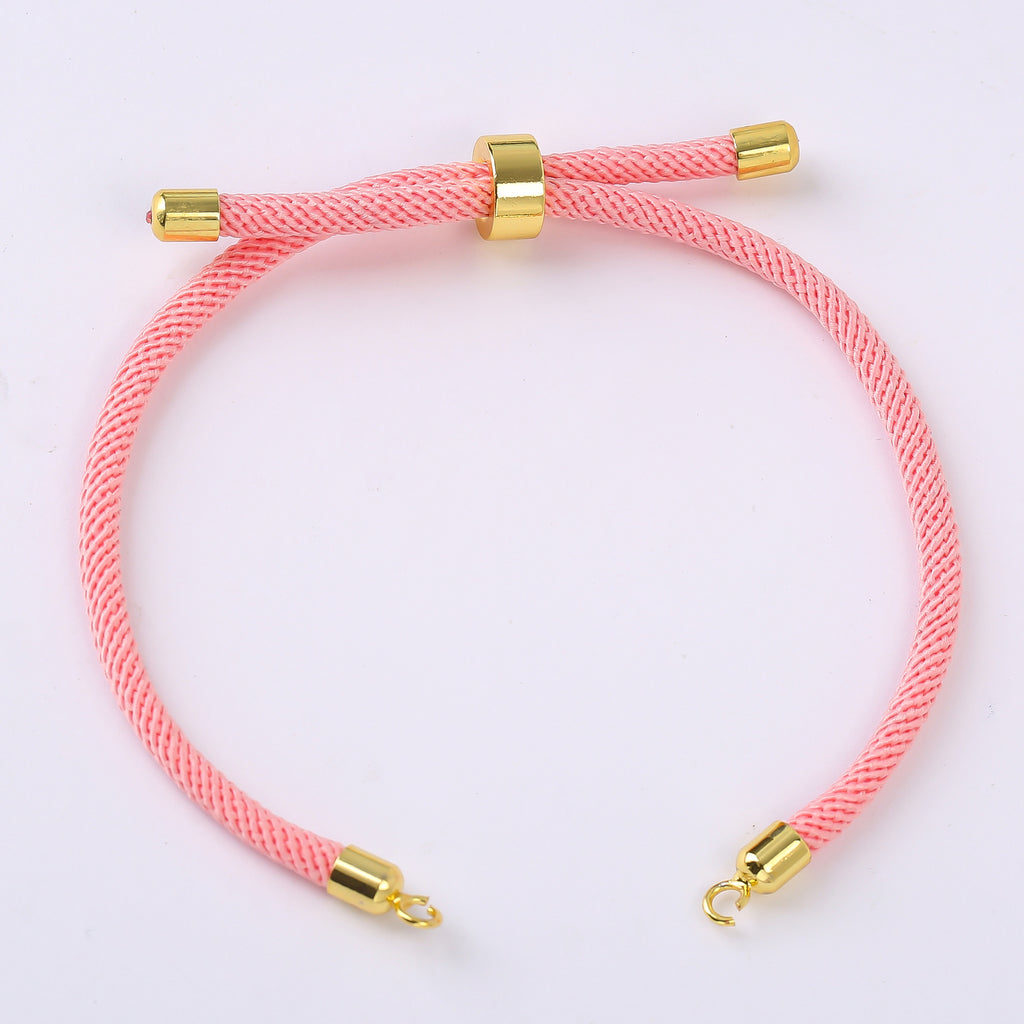 Wholesale Pink Stylish Gold Plated Plain Thread Bracelet For Women