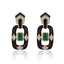 18K Gold Enamel Cubic Zirconia Anti Tarnish Dangler Earring Women Bulk