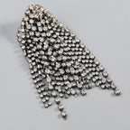 18K Gold Silver Rhinestone Dangler Chandelier Tassel Earring Bulk