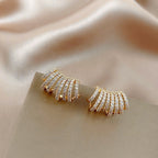 18K Gold Plated Cubic Zirconia Anti Tarnish Ear Cuff Earring Bulk