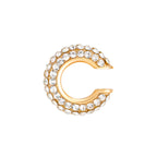 Studded Gold CZ Anti Tarnish Air Cuff Stud Earring Pack Of 2 Bulk