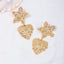 Star Fish Heart Beaten Finish 18K Gold Dangler Earring For Women Bulk