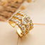 Heart Solitaire Of Surface Gold CZ Anti Tarnish Band Ring Bulk