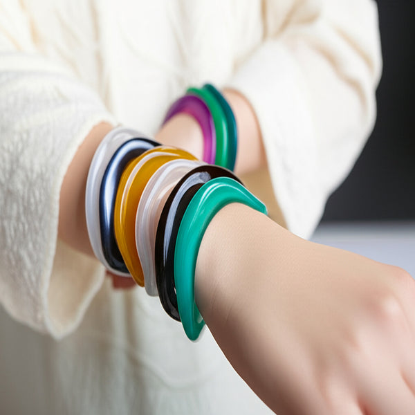 Wave Acrylic Multicolour Bangle Bracelet Kada For Women Bulk Secondary image