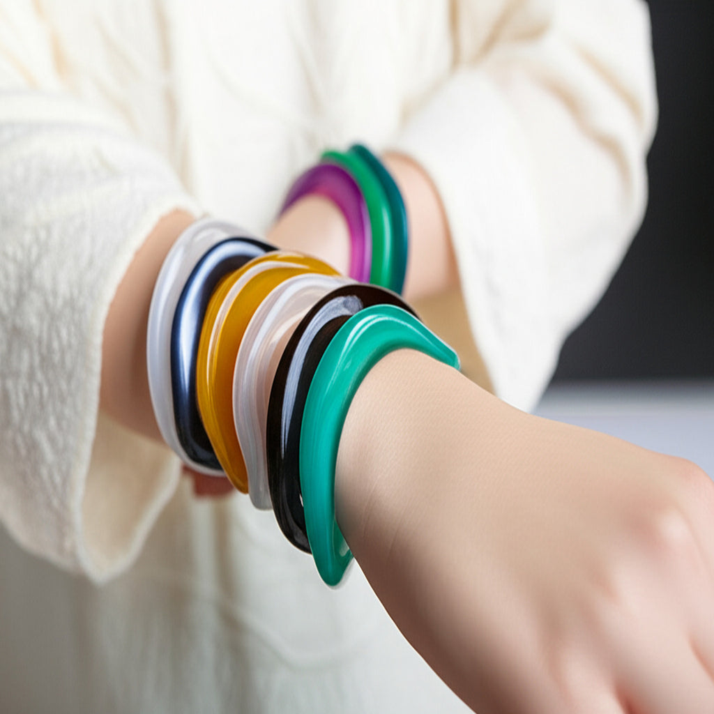Wave Acrylic Multicolour Bangle Bracelet Kada For Women Bulk