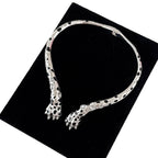 Designer Two-Tone Snake Collar Gold Silver Enamel Necklace Wholesale