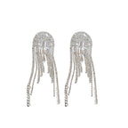 Baguette CZ Silver Anti Tarnish Dangler Tassel Earring Bulk