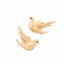 Gold Silver Dove Bird Plain Stud Earrings For Women Bulk