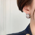 18K Gold Silver Cubic Zirconia Anti Tarnish Hoop Earring Women Bulk