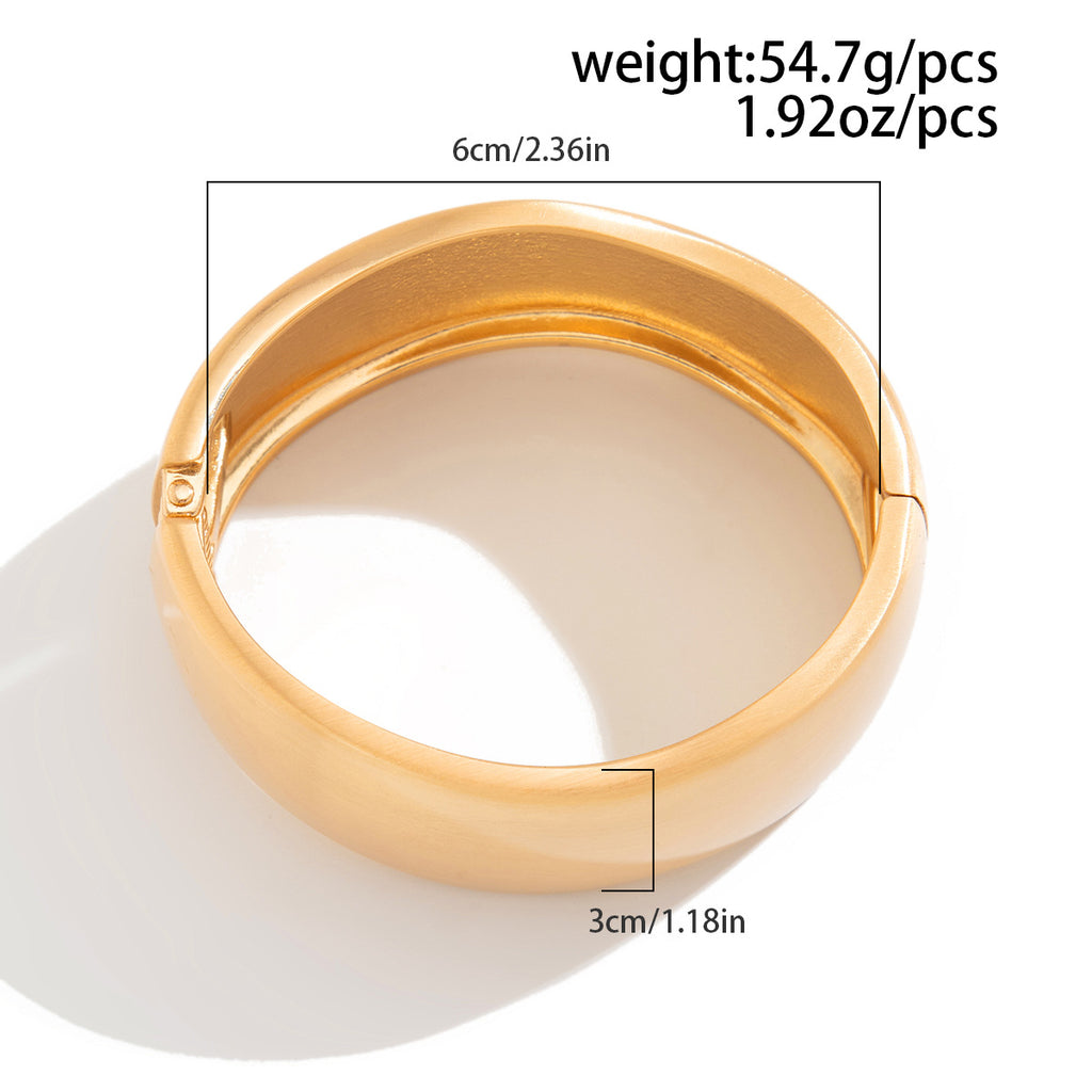 Matte Finish Wave 18K Gold Openable Kada Bracelet Pack Of 4 Women Bulk