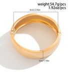Matte Finish Wave 18K Gold Openable Kada Bracelet Pack Of 4 Women Bulk