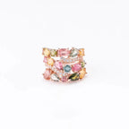 Floral Rose Gold Multi Anti Tarnish Cubic Zirconia Bracelet Ring Bulk