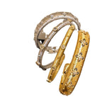 18K Gold Silver CZ Anti Tarnish Bangle Cuff Kada Bracelet Bulk