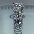 Round Diamond Solitaire Cubic Zirconia Silver Anti Tarnish Ring Bulk