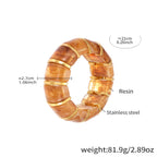 Glossy Multi Gold Resin Stainless Steel Stackable Bracelet Bulk
