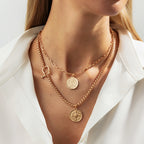 Designer Multi Layer Gold Silver Plated Charm Chain Necklace Wholesale