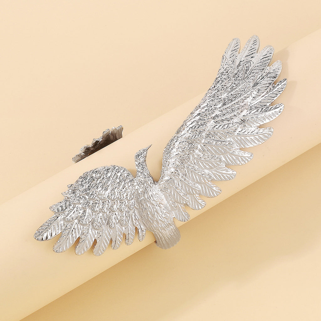 Eagle Long Feather 18K Gold Anti Tarnish Cuff Kada Bracelet Bulk