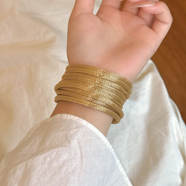 Designer Multi Strand Mesh Chain Gold Silver Adjustable Bracelet Bulk Main image