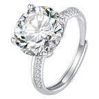 Solitaire Silver Cubic Zirconia Anti Tarnish Free Size Ring Women Bulk