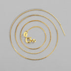 Needle Box Chain 18K Gold Anti Tarnish Chain For Women Bulk