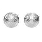 Bold Round Hammered 18K Gold Silver Anti Tarnish Stud Earring Bulk
