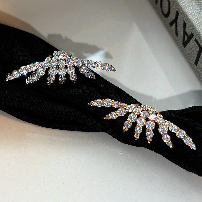 Geometric Cubic Zirconia 18K Gold Silver Single Ear Cuff Earring Bulk