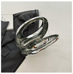 Oval Glossy Acrylic Blue Silver Gold Black Pick Colorful Hand Bag Bulk