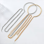 Multi-Chain With Sculptural Collar Design Gold Silver Necklace Bulk