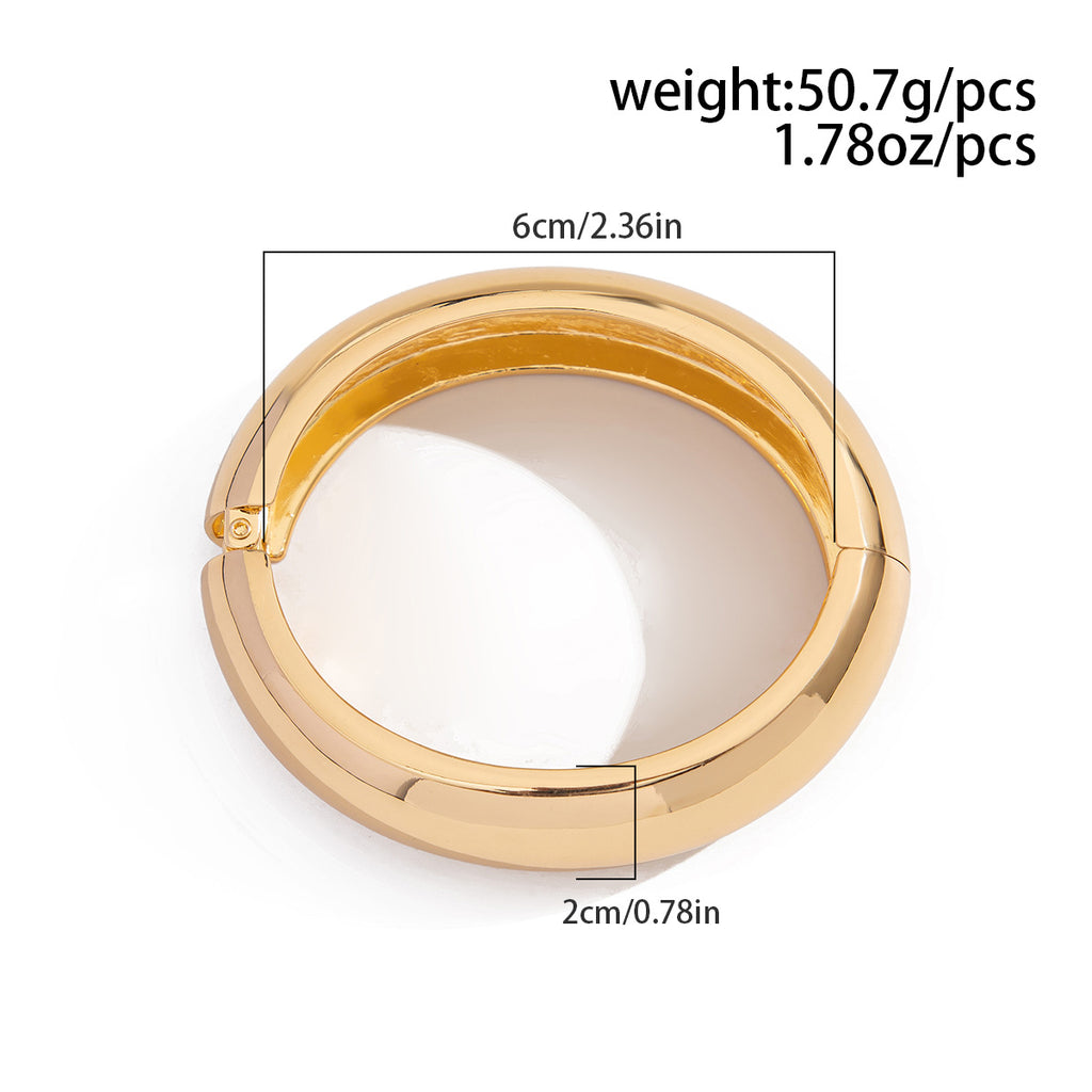 Simple Round 18K Gold Openable Cuff Kada Bracelet For Women Bulk
