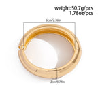 Simple Round 18K Gold Openable Cuff Kada Bracelet For Women Bulk