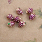 Designer Multi Color Fruit Charm Enamel Gold CZ Copper Pendant Bulk