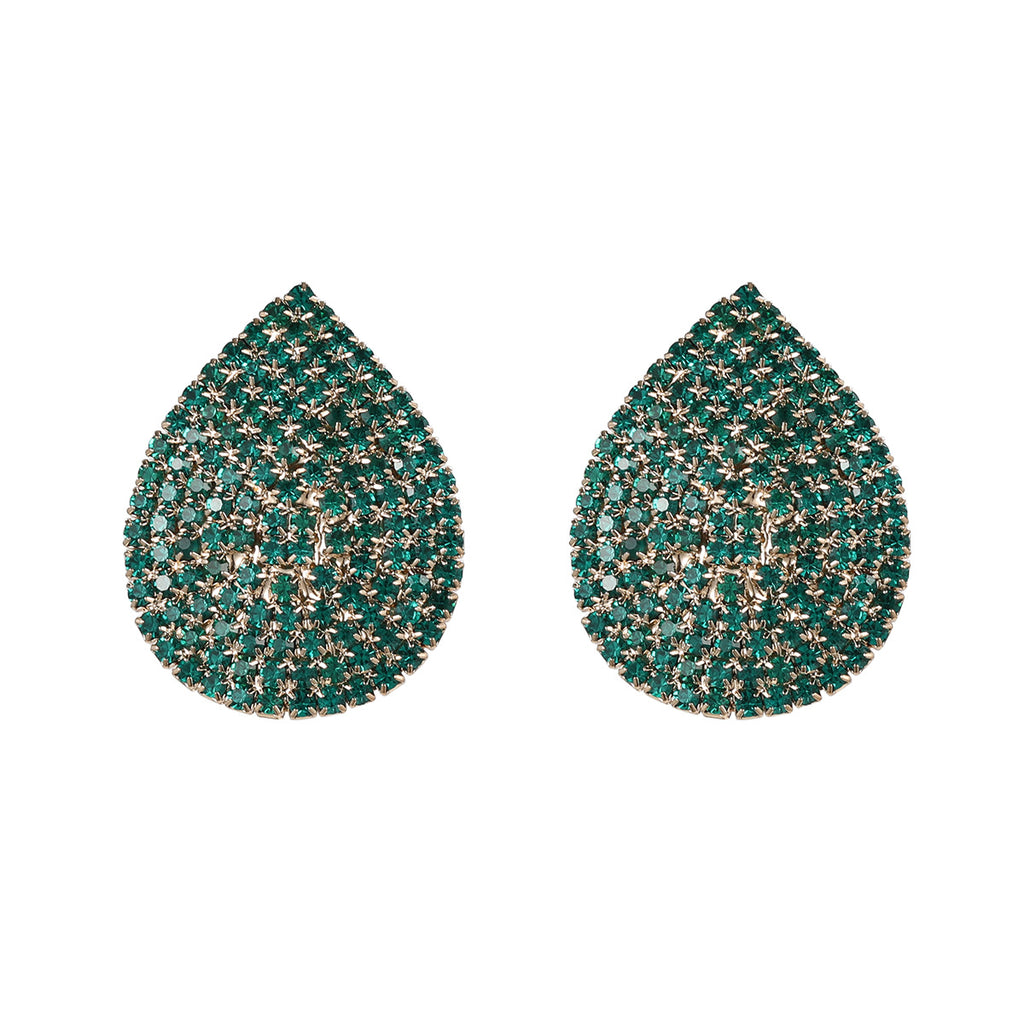 Water Drop Rhinestone Crystal Stud Earring For Women