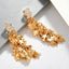Gold Silver Star Cubic Zirconia Copper Dangler Earrings For Women Bulk