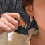 White Luxury Clover Gold Plated Pearl Hoop Earrings For Women Bulk