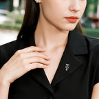 Designer Owl Style Gold Silver Black Crystal CZ Copper Brooch Wholesale