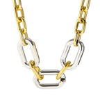 Two Tone Link Silver Gold Anti Tannish Necklace For Women Bulk