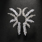 Geometric Rhinestones CZ 18K Gold Silver Ear Clips Earring Pair Bulk