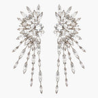 Sparkle Solitaire Rhinestone Silver Dangler Earring For Women