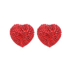 Heart Red Black Gold Silver Rhinestone Crystal Stud Earring Women Bulk