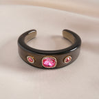 Multi Color Statement Chunky Gold Rhinestone Resin Bangle For Women Bulk