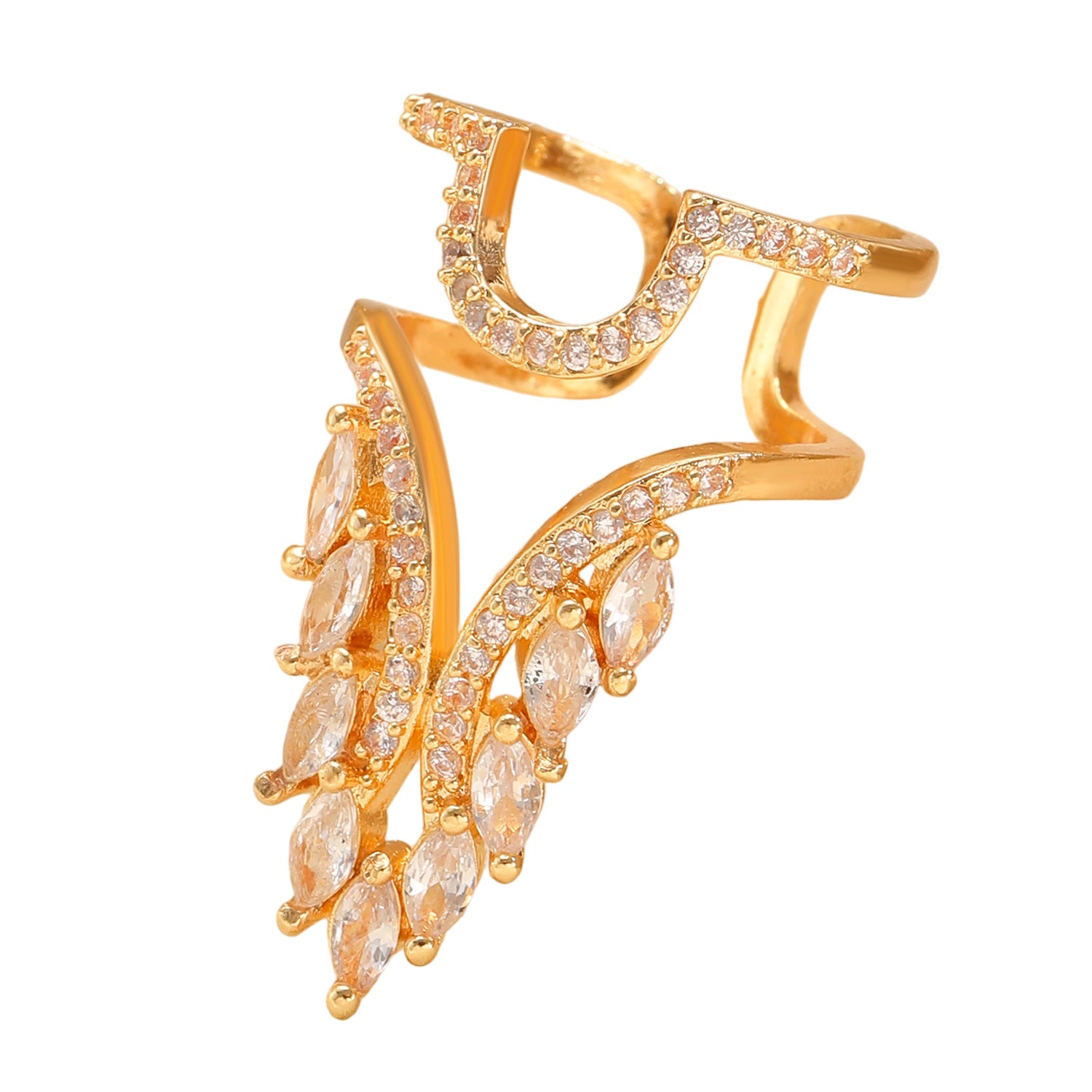 Luxury Multi-Style Marquise Stone Gold Silver CZ Copper Ring Wholesale