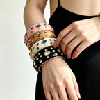 Designer Multi Color Enamel Gold Rhinestone Copper Cuff & Kadan Bulk