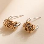 Gold Silver Modern Knot Anti Tarnish Copper Drop Earrings For Women Bulk