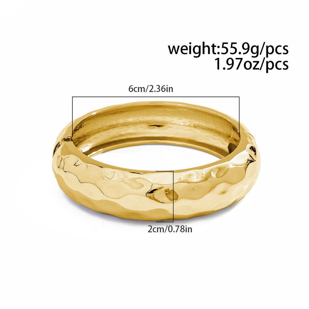Beaten Finish 18K Gold Silver Anti Tarnish Kada Bangle Bracelet Bulk