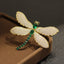 Green Butterfly Gold Cubic Zirconia Copper Brooch For Women Bulk