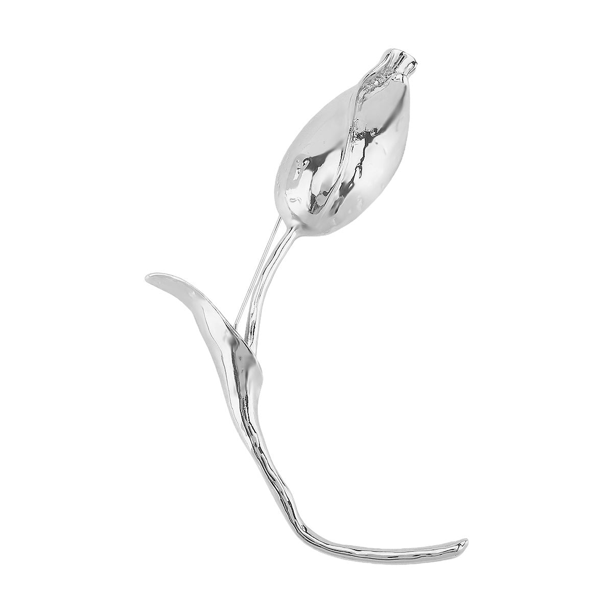 Multi Color Tulip Bloom Gold Silver Plated Enamel Brooch For Women Bulk
